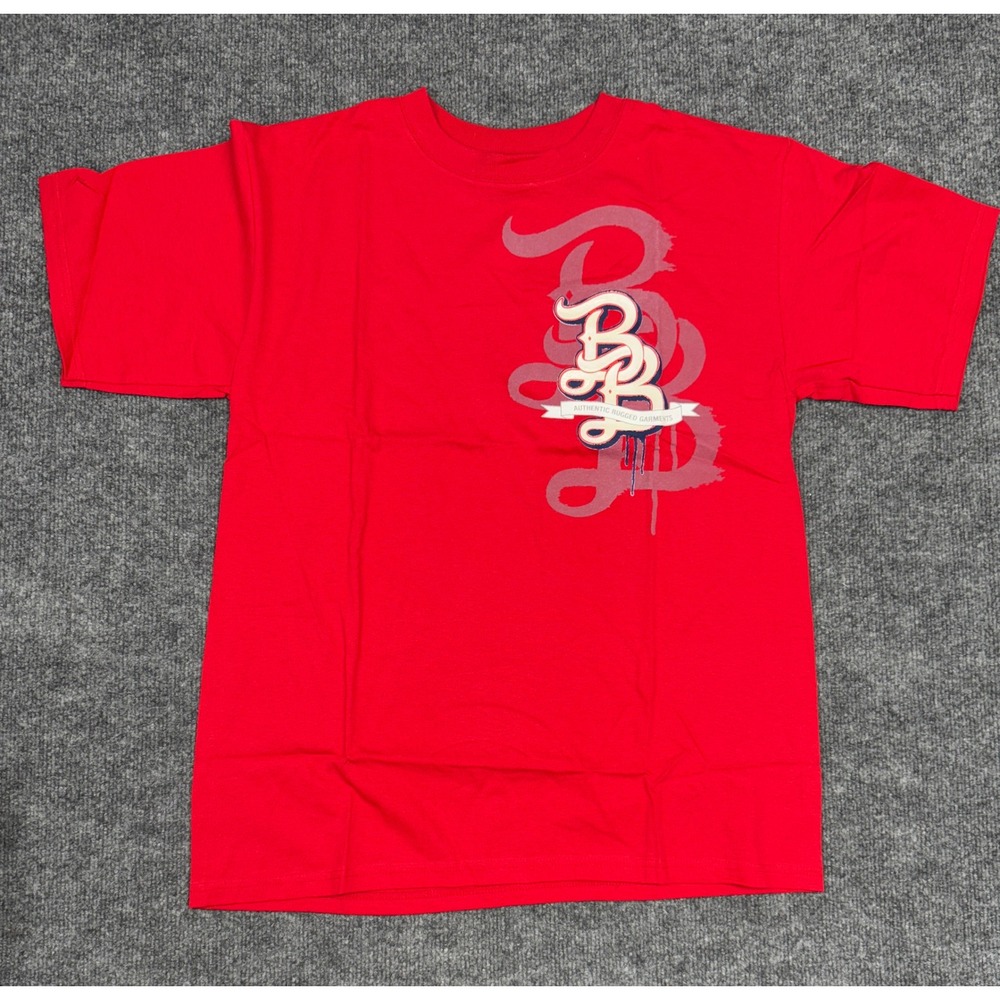 Bad Boy Athletics Vintage Deadstock Red Graphic T Shirt Men's Medium‎
